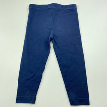 Load image into Gallery viewer, Girls H&amp;T, navy stretchy leggings, Inside leg: 27cm, GUC, size 2,  