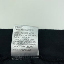 Load image into Gallery viewer, Girls Emerson, black stretchy casual pants, elasticated, Inside leg: 49cm, GUC, size 8,  