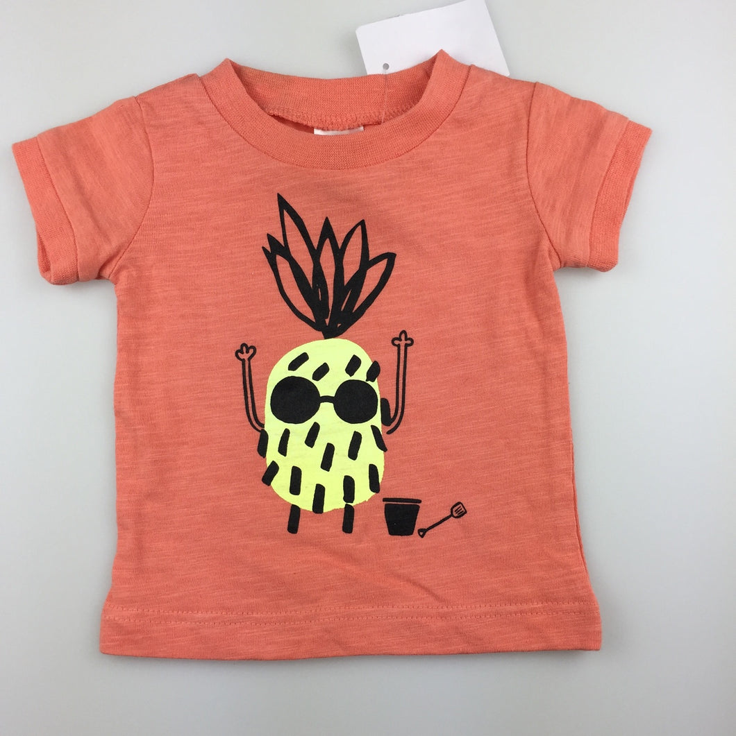 Unisex Tiny Little Wonders, cotton t-shirt / top, pineapple, NEW, size 0000