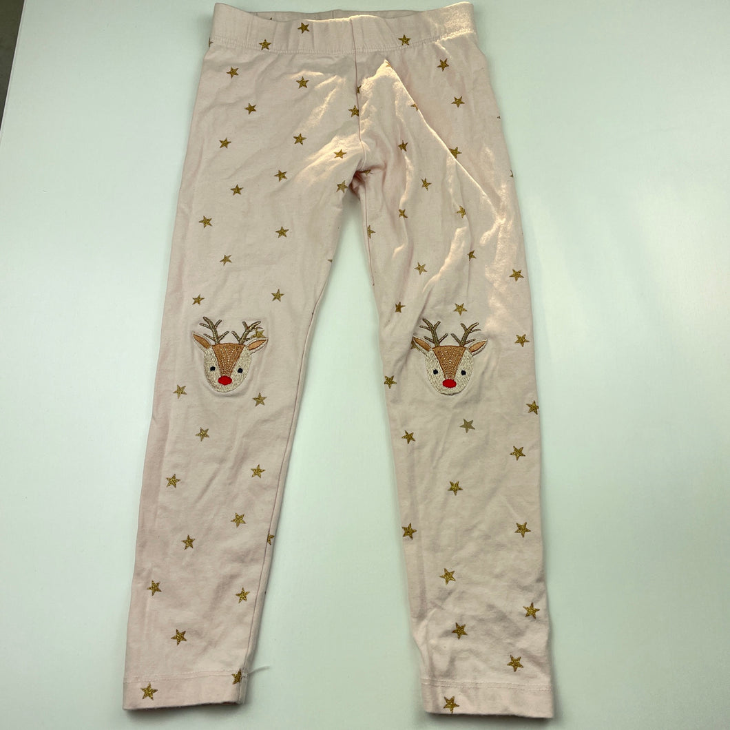 Girls Target, stretchy Christmas leggings, Inside leg: 41cm, GUC, size 5,  
