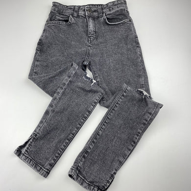 Girls 1964 Denim Co, distressed stretch denim jeans, W: 28cm across, Inside leg: 55cm, GUC, size 10,  