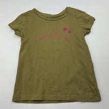 Load image into Gallery viewer, Girls Anko, khaki cotton t-shirt / top, GUC, size 5,  