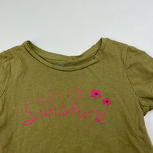 Load image into Gallery viewer, Girls Anko, khaki cotton t-shirt / top, GUC, size 5,  