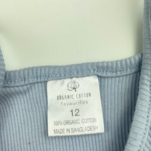 Load image into Gallery viewer, Girls Favourites, ribbed organic cotton singlet top, GUC, size 12,  