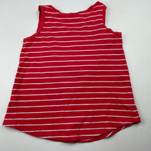 Load image into Gallery viewer, Girls H&amp;T, red &amp; white stripe cotton top, GUC, size 5,  