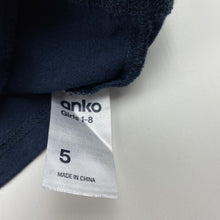 Load image into Gallery viewer, Girls Anko, navy cotton Christmas top, GUC, size 5,  