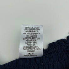 Load image into Gallery viewer, Girls Target, navy shirred short sleeve top, EUC, size 4,  