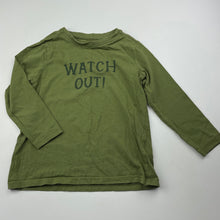 Load image into Gallery viewer, Boys Anko, green cotton long sleeve t-shirt / top, GUC, size 3,  