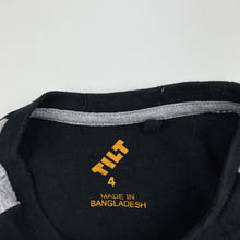 Load image into Gallery viewer, Boys Tilt, black &amp; grey long sleeve t-shirt / top, GUC, size 4,  