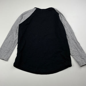 Boys Tilt, black & grey long sleeve t-shirt / top, GUC, size 4,  