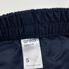 Load image into Gallery viewer, Girls Anko, navy lightweight board shorts, elasticated, EUC, size 5,  