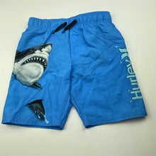 Load image into Gallery viewer, Boys Hurley, lined lightweight board shorts, elasticated, sharks, EUC, size 5,  