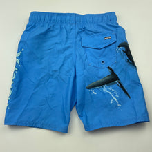 Load image into Gallery viewer, Boys Hurley, lined lightweight board shorts, elasticated, sharks, EUC, size 5,  