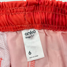 Load image into Gallery viewer, Boys Anko, lightweight stretch board shorts, elasticated, EUC, size 6,  