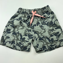 Load image into Gallery viewer, Boys Tilt, camo print lightweight board shorts, elasticated, GUC, size 5,  