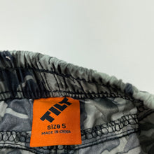 Load image into Gallery viewer, Boys Tilt, camo print lightweight board shorts, elasticated, GUC, size 5,  
