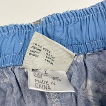 Load image into Gallery viewer, Boys Emerson, lightweight cotton shorts, elasticated, FUC, size 7,  