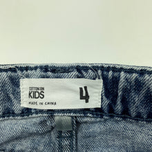 Load image into Gallery viewer, Girls Cotton On, blue denim skirt, adjustable, L: 27cm, GUC, size 4,  