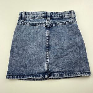 Girls Cotton On, blue denim skirt, adjustable, L: 27cm, GUC, size 4,  