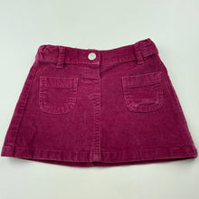 Load image into Gallery viewer, Girls H&amp;T, stretch corduroy skirt, adjustable, L: 22cm, EUC, size 3,  