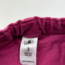 Load image into Gallery viewer, Girls H&amp;T, stretch corduroy skirt, adjustable, L: 22cm, EUC, size 3,  