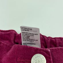 Load image into Gallery viewer, Girls H&amp;T, stretch corduroy skirt, adjustable, L: 22cm, EUC, size 3,  