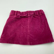 Load image into Gallery viewer, Girls H&amp;T, stretch corduroy skirt, adjustable, L: 22cm, EUC, size 3,  