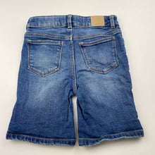 Load image into Gallery viewer, unisex Target, blue stretch denim jean shorts, adjustable, GUC, size 7,  