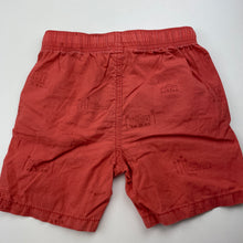 Load image into Gallery viewer, Boys orange, lightweight cotton shorts, elasticated, W: 25cm across, FUC, size 4,  