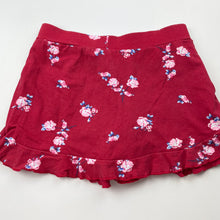 Load image into Gallery viewer, Girls Mango, red floral stretchy shorts, elasticated, FUC, size 4,  