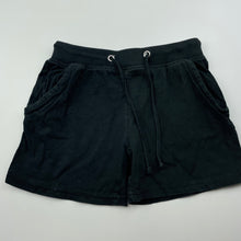 Load image into Gallery viewer, Boys black, cotton shorts, elasticated, W: 25cm across, FUC, size 4,  