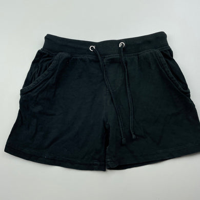 Boys black, cotton shorts, elasticated, W: 25cm across, FUC, size 4,  