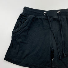 Load image into Gallery viewer, Boys black, cotton shorts, elasticated, W: 25cm across, FUC, size 4,  