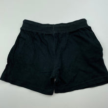Load image into Gallery viewer, Boys black, cotton shorts, elasticated, W: 25cm across, FUC, size 4,  