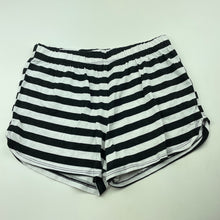 Load image into Gallery viewer, Girls Emerson, black &amp; white cotton pyjama shorts, GUC, size 8,  