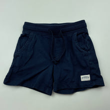 Load image into Gallery viewer, Boys Target, navy cotton shorts, elasticated, GUC, size 3,  