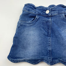 Load image into Gallery viewer, Girls Kids &amp; Co, blue stretch denim skirt, adjustable, L: 26cm, EUC, size 4,  