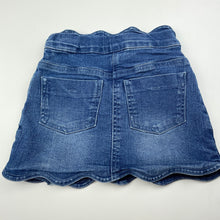Load image into Gallery viewer, Girls Kids &amp; Co, blue stretch denim skirt, adjustable, L: 26cm, EUC, size 4,  