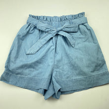 Load image into Gallery viewer, Girls Anko, chambray cotton shorts, elasticated, EUC, size 7,  