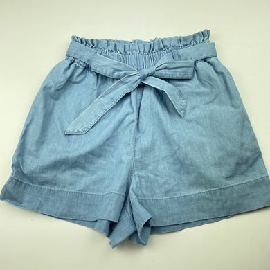 Girls Anko, chambray cotton shorts, elasticated, EUC, size 7,  