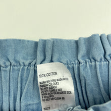 Load image into Gallery viewer, Girls Anko, chambray cotton shorts, elasticated, EUC, size 7,  