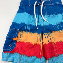 Load image into Gallery viewer, Boys H&amp;T, colourful lightweight board shorts, elasticated, EUC, size 4,  