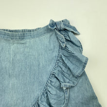 Load image into Gallery viewer, Girls Cotton On, chambray cotton skirt, elasticated, L: 43cm at back, GUC, size 3,  