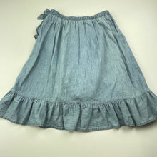 Load image into Gallery viewer, Girls Cotton On, chambray cotton skirt, elasticated, L: 43cm at back, GUC, size 3,  