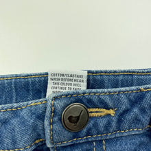 Load image into Gallery viewer, Girls Target, blue stretch denim skirt, adjustable, L: 25.5cm, GUC, size 4,  