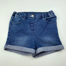Load image into Gallery viewer, Girls Anko, blue stretch denim shorts, adjustable, EUC, size 6,  