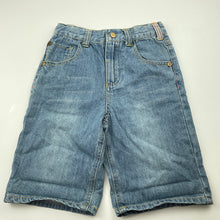 Load image into Gallery viewer, Boys Piping Hot, blue denim shorts, adjustable, EUC, size 7,  