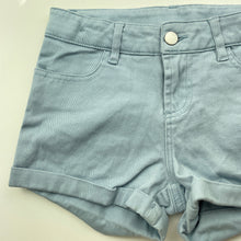 Load image into Gallery viewer, Girls Clothing &amp; Co, blue stretch cotton shorts, adjustable, EUC, size 7,  
