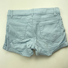 Load image into Gallery viewer, Girls Clothing &amp; Co, blue stretch cotton shorts, adjustable, EUC, size 7,  