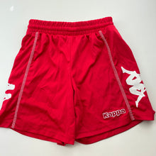 Load image into Gallery viewer, unisex KAPPA, red sports / activewear shorts, elasticated, EUC, size 8,  